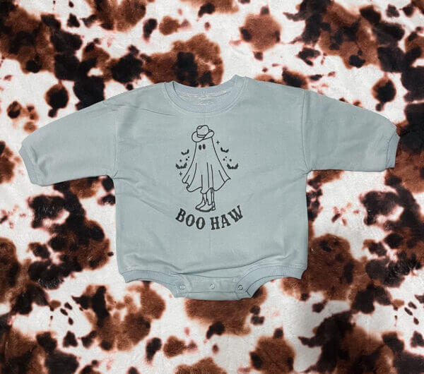 "Boo-Haw" Sweater Bubble Romper