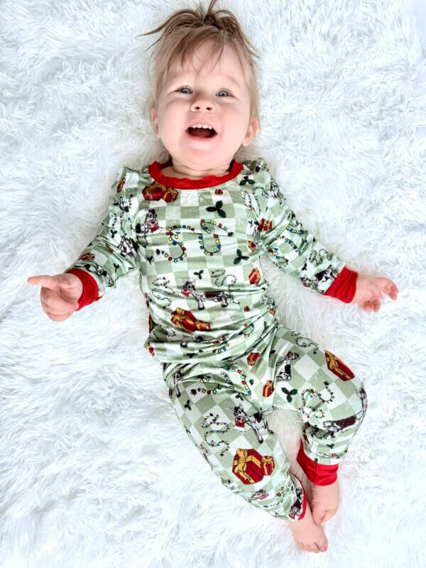 Charlie's Christmas Cow 2-Piece Pajama Set