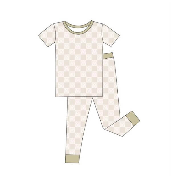 Boujee Beige Mouse 2-Piece Pajama Set